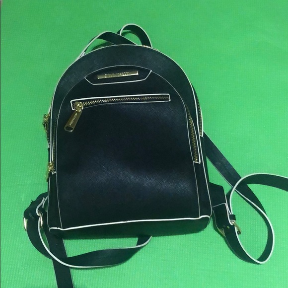 Black Leather Steve Madden Backpack - Picture 1 of 3